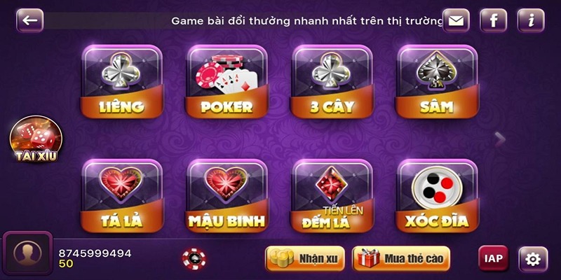 Danh mục game bài DA88 đa dạng với nhiều trò độc đáo